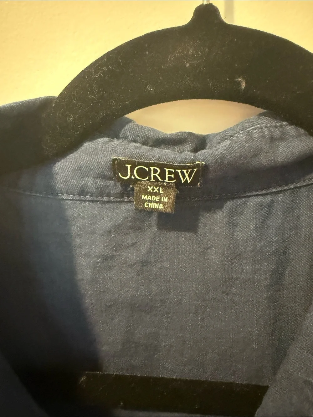 J. Crew Navy Button-Down Shirtdress